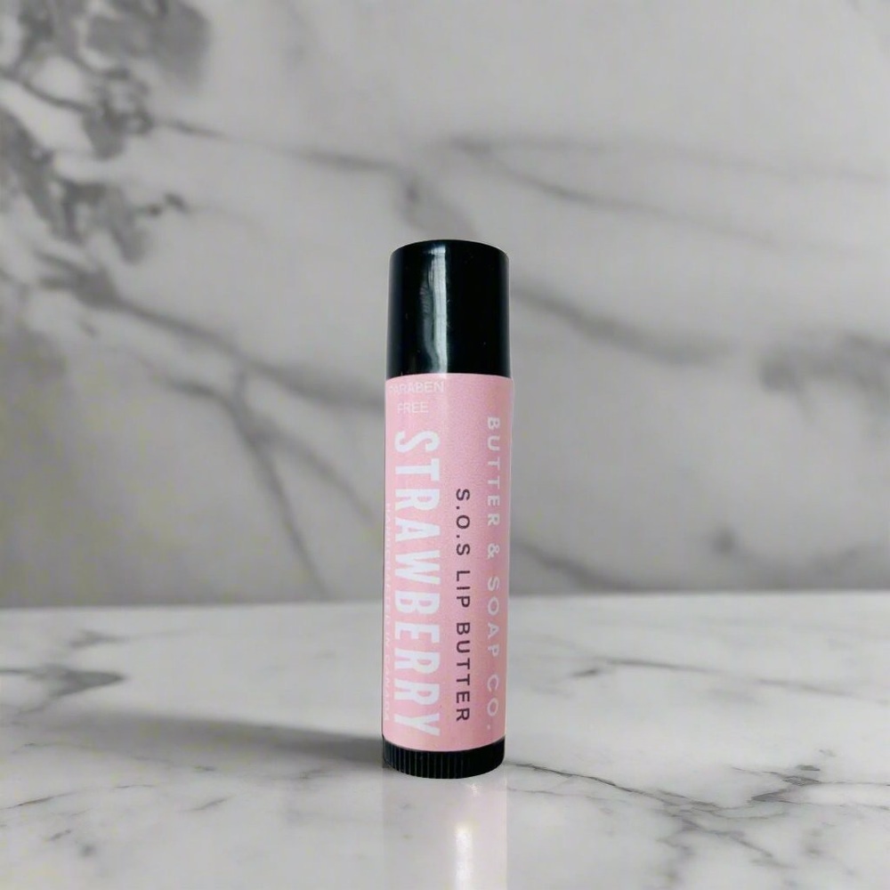 🍓Two Natural SOS Lip Butter Sticks Strawberry